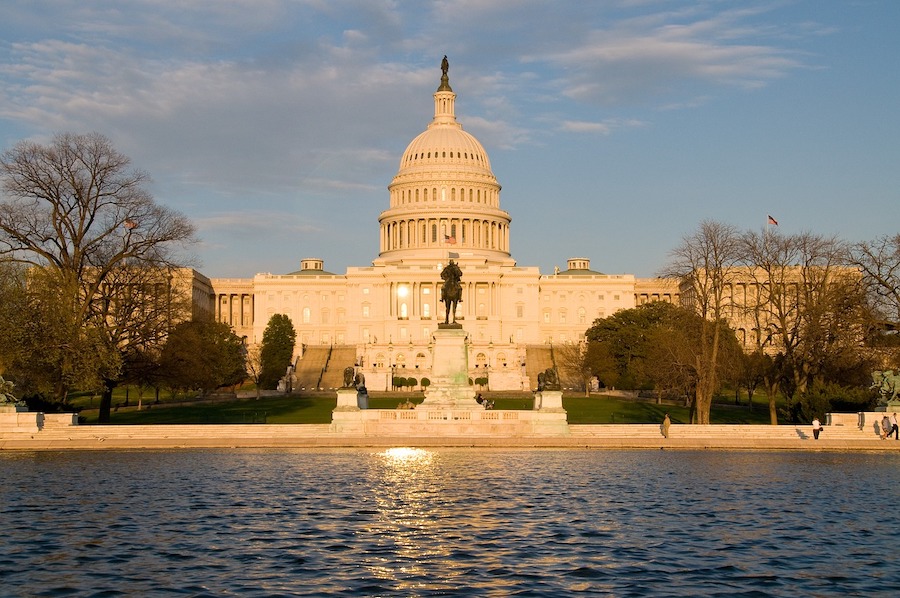 A late afternoon picture of the U.S. Capitol in Washington, D.C.